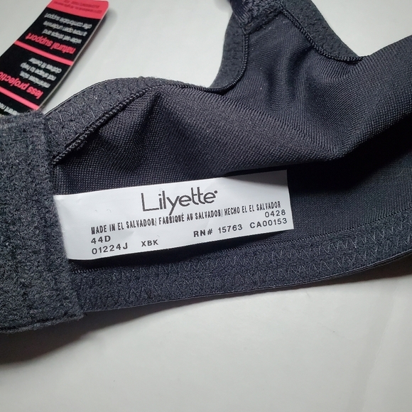 Lilyette Bra Black Sz 44D - Picture 6 of 6
